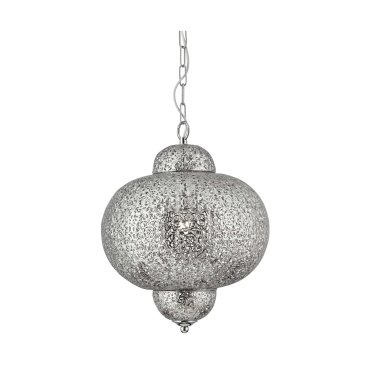 Searchlight Fretwork - Pendelleuchte - Ø 29 x 88 cm - Nickel poliert