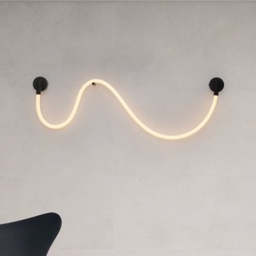 Nova Luce Ilane - wandleuchte - 170 x 27 x 7,5 cm - 14W LED inkl. - Sand schwarz und Weiß