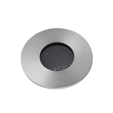 Faro Grund - runder Bodenspot für außen - Ø 80 mm, Ø 60 mm versenkt - inkl. 7W LED - IP67 - Edelstahl mattiert - Lichtfarbe warmweiß (3000K)