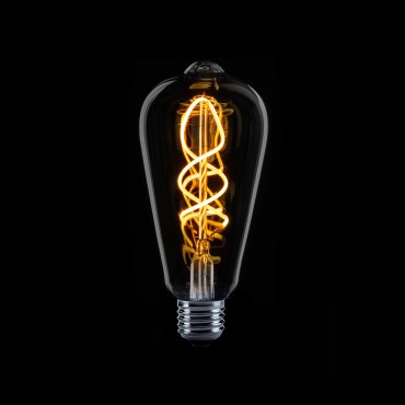 ETH Edison Spiral LED Glühfaden ST64 - E27 - 4W dimmbar - 2200K - geräuchert