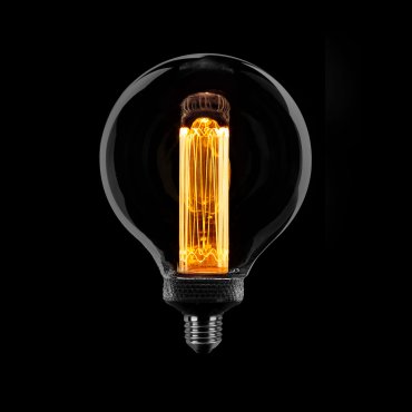 ETH Globe LED Filament - Ø 12,5 cm - E27 - 3 Stufen dimmbar - 5W - 2000K - Rauch-Titan