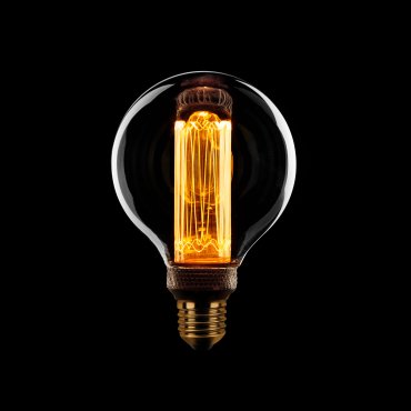 ETH LED-Glühbirne - Ø 8 cm - E27 - 5W dimmbar - 2000K - transparent