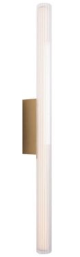 Maxlight Fayette - Wandanbauleuchte - 12 x 6 x 91 cm - 18W LED inkl. - IP44 - gold