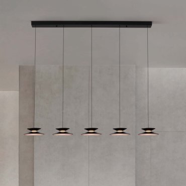 Nova Luce Morfi - Hängelampe - 132 x 161 x 20 cm - 25W dimmbar LED inkl. - sand schwarz und Gold
