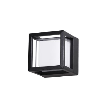 Nova Luce Agosto - Außenwandleuchte - 11 x 11 x 11 cm - 6W LED inkl. - IP54 - schwarz
