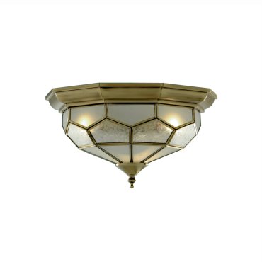 Searchlight Flush - Deckenleuchte - Ø 29 x 18 cm - Messing antik
