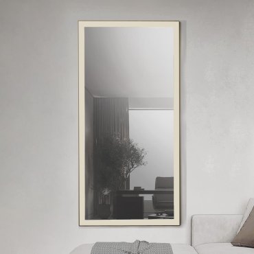 Nova Luce Adon - Spiegel mit Beleuchtung - 75 x 150 x 4 cm - 42W LED inkl. - IP44 - sand schwarz und weiß