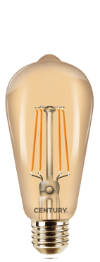 Century Italia LED-Glühlampe Incanto Epoca - Ø 6,4 x 14 cm - E27 - 11W dimmbar - 2200K - amber