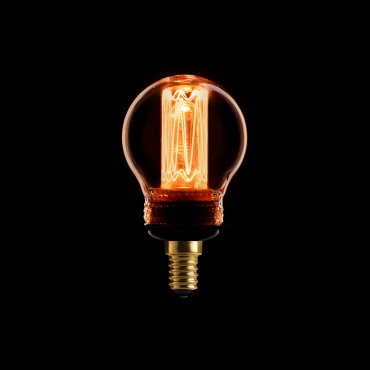 ETH LED Filament Ball - Ø 4,5 x 10 cm - E14 - 2,3W dimmbar - 2000K - gold