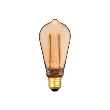 ETH LED Glühfaden Edison ST46 - E27 - 3.5W dimmbar - 1800K - gold
