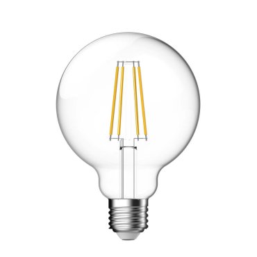 Nordlux Smart LED-Glühbirne - intelligente Beleuchtung - Ø 9,5 x 13,7 cm - E27 - 4,7W - Dimmfunktion und einstellbare Lichtfarbe per App - transparent