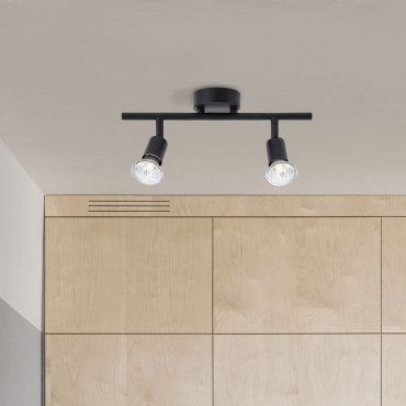 Nova Luce Lup - Aufbaustrahler 2L - 31 x 8 x 10,9 cm - satiniert schwarz