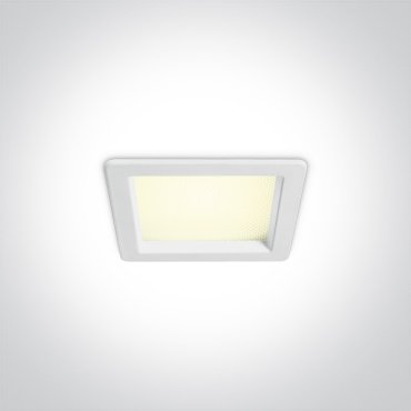 ONE Light UGR19 Office Range - Einbaustrahler - 95 x 95 mm, 85 x 85 mm Einbaumaß - 10W LED inkl - IP44 - weiß