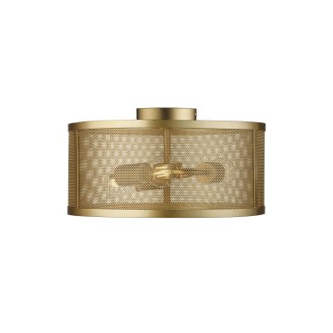 Searchlight Fishnet - Deckenleuchte - Ø 45 x 21 cm - matt gold