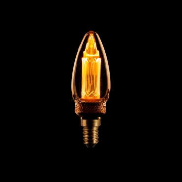 ETH LED-Glühkerze - E14 - 2.3W dimmbar - 1800K - gold