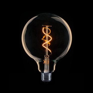 ETH Spiral Globe LED Glühfaden - Ø 12,5 cm - E27 - 2W - 2200K - gold