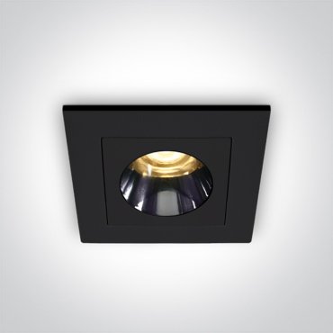 ONE Light Mirror Dark Light Range - Einbaustrahler - 46 x 46 mm, 38 x 38 mm Einbaumaß - inkl. 3W LED - schwarz