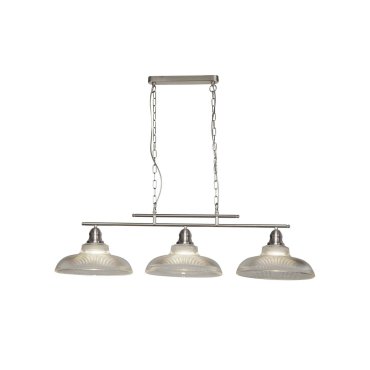 Searchlight Bistro III - Pendelleuchte - 103 x 31 x 82 cm - satiniert silber