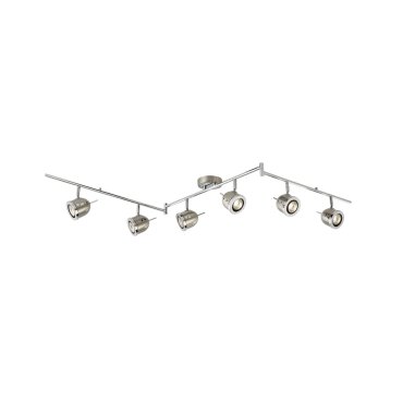 Searchlight Palmer - Aufbaustrahler 6L - 183 x 10 x 19,5 cm - satiniert silber