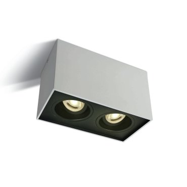 ONE Light GU10 Adjustable Square Cylinders - Aufbaustrahler 2L - 18,2 x 9,6 x 12,5 cm - weiß