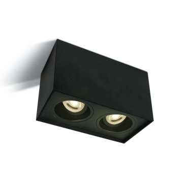 ONE Light GU10 Adjustable Square Cylinders - Aufbaustrahler 2L - 18,2 x 9,6 x 12,5 cm - schwarz
