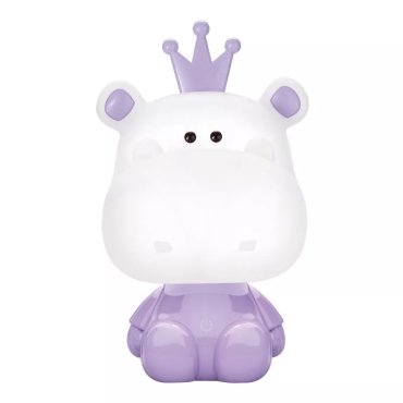 AUSSTELLUNGSSTÜCK - Zuma Line Animals Hippo - Tischleuchte - 19 x 32 cm - 3W dimmbare LED inkl - violett
