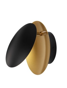 Nova Luce Shell - Wandleuchte - Ø20 x 11 cm - 7W LED inkl. - schwarz &amp; gold