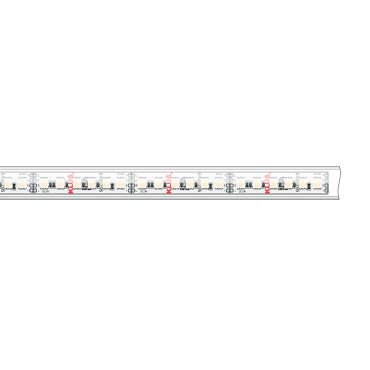 Klus LED-Streifen - 1,67cm breit, 500cm lang - 24Vdc - 19,2W LED pro Meter - 120 LEDs pro Meter - IP65 - RGB