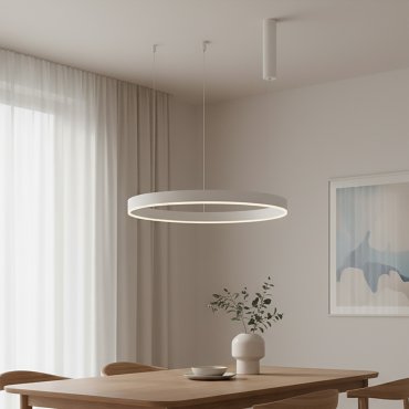 Nova Luce Motif - Hängeleuchte - Ø 60 x 120 cm - 40W dimmbare LED inkl. - sandweiß