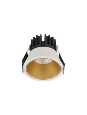 Nova Luce Luela - Einbaustrahler - Ø 85 mm - Einbaugröße 75 mm - 13W LED inkl. - weiß und gold - 4000K