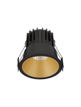 Nova Luce Luela - Einbaustrahler - Ø 85 mm - Einbaumaß 75 mm - 13W LED inkl. - schwarz und gold - 4000K