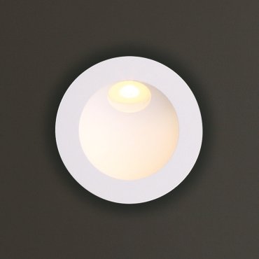 Maxlight Time - Wandeinbauleuchte - Ø 8 x 4 cm - 2W LED inkl. - IP54 - weiß