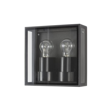 Nova Luce Sorren - Außenwandleuchte - 22 x 8,7 x 22 cm - IP65 - anthrazit