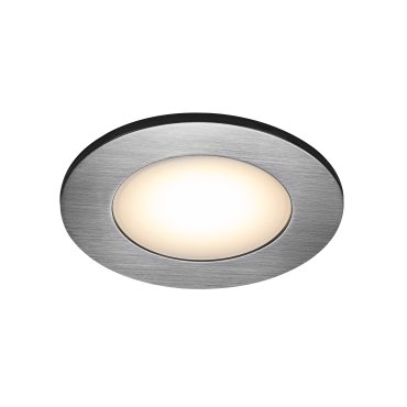 Nordlux Leonis - 3er Set - Ø 85 mm, Ø 68 mm Einbaugröße - 4,5W LED inkl. - IP65 - Nickel