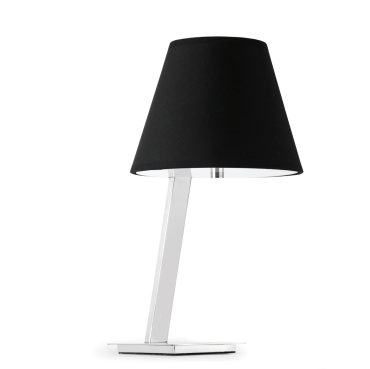 Faro Moma - Tischleuchte - 30 x 23 x 44 cm - Chrom und Schwarz