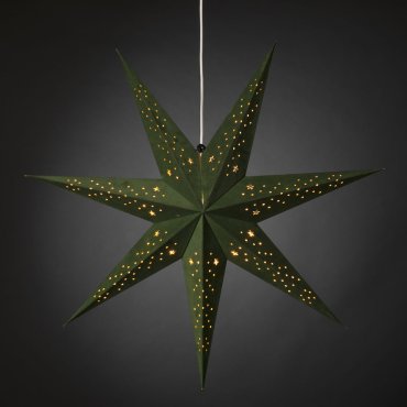 AUSSTELLUNGSSTÜCK - Konstsmide Weihnachtsbeleuchtung - Papier 7-Sterne - 78 x 19 x 78 cm - grün