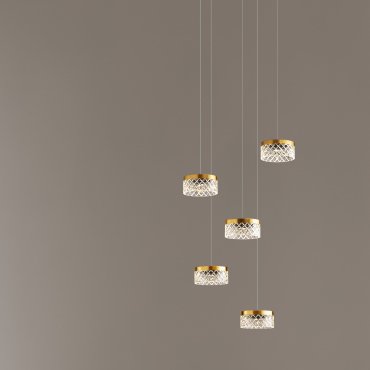 Nova Luce Bion - Hängelampe - Ø 50 x 150 cm - 32W LED inkl. - messing gold