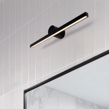 Nova Luce Breggo - wandleuchte - 61 x 7,5 x 10 cm - 12W LED inkl. - IP54 - Sand Schwarz