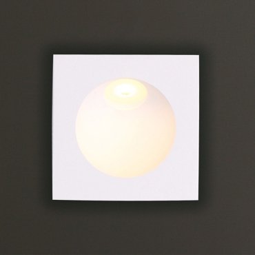 Maxlight Time - Wandeinbauleuchte - Ø 8 x 4 cm - 2W LED inkl. - IP54 - weiß