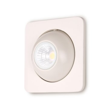 Maxlight Technical Spot H0068 - Einbaustrahler 1L - 110 x 110 mm, Ø 75 mm Einbaumaß - 8W LED inkl. - weiß
