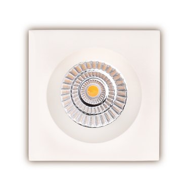 Maxlight Technical Spot H0064 - Einbaustrahler 1L - 90 x 90 mm, Ø 76 mm Einbaumaß - inkl. 7,5W LED - weiß