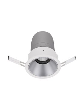 Nova Luce Homer - Einbaustrahler - Ø 85 mm - Einbaumaß 75 mm - 15W LED inkl. - 24° Abstrahlwinkel - weiß mit Aluminium