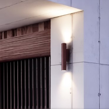 Nova Luce Torrin - Außenwandleuchte - Ø 4,5 x 23 x 7,5 cm - 6W LED inkl. - IP65 - corten
