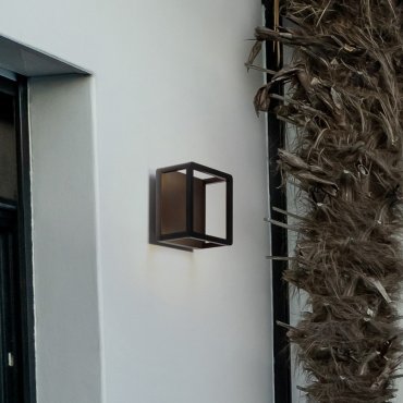 Nova Luce Misti - Außenwandleuchte - 18 x 18 x 13 cm - 9W LED inkl. - IP65 - dunkel anthrazit
