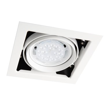 Maxlight Matrix I - Einbaustrahler 1L - 185 x 185 mm, 150 x 150 mm Einbaumaß - weiß