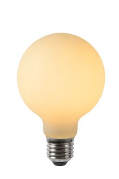 Lucide LED-Glühbirne - Ø 8 cm - E27 - 5W dimmbar - 2700K - opal