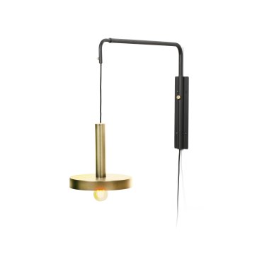 Faro Whizz - Wandleuchte - 120 x 25 x 50 cm - satiniertes Gold und Schwarz