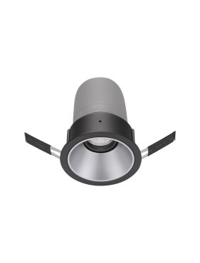 Nova Luce Homer - Einbaustrahler - Ø 85 mm - Einbaugröße 75 mm - 15W LED inkl. - 24° Abstrahlwinkel - schwarz mit Aluminium