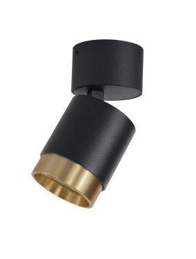 Nova Luce Spectre - Aufbaustrahler - Ø 6,5 x 12 cm - 10W LED inkl - verstellbarer Strahl - schwarz/gold