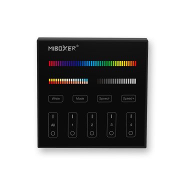 KLUS 4-Zonen magnetische Wandsteuerung - RGB+CCT LED-Streifen - Schwarz